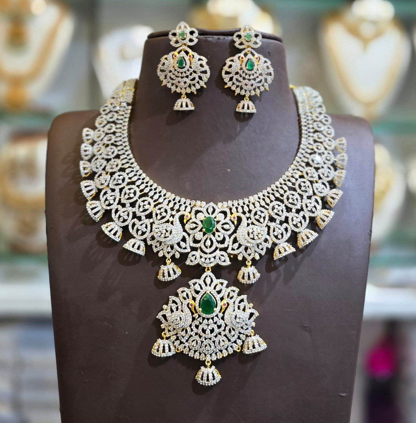 American Diamond Stones Bridal Necklace