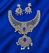 American Diamond Stones Bridal Necklace