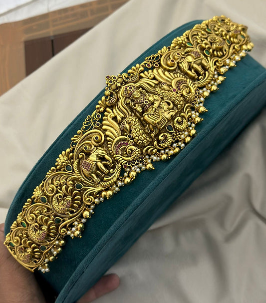 Nakshi Work with AD Stones Bridal Hip Belt
