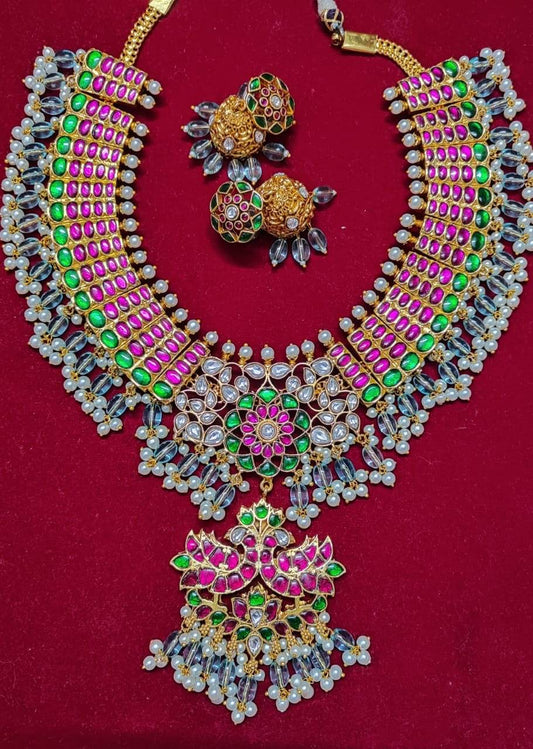 Jaadu Kundan Stones Bridal Haram - Nakshatra Jewels