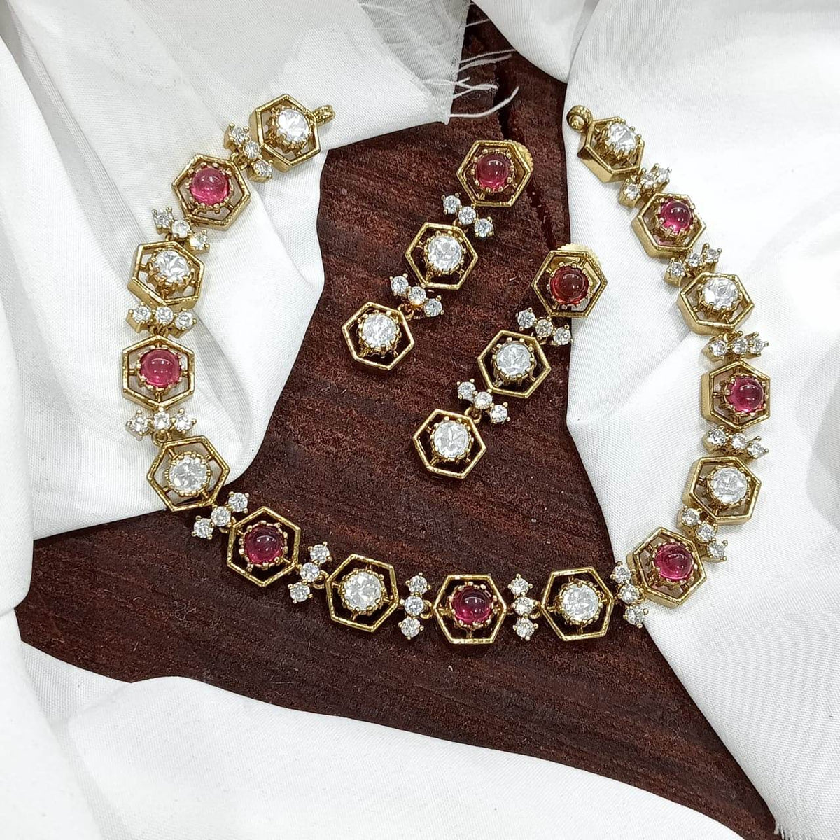 Mossianite & AD Stones Necklace