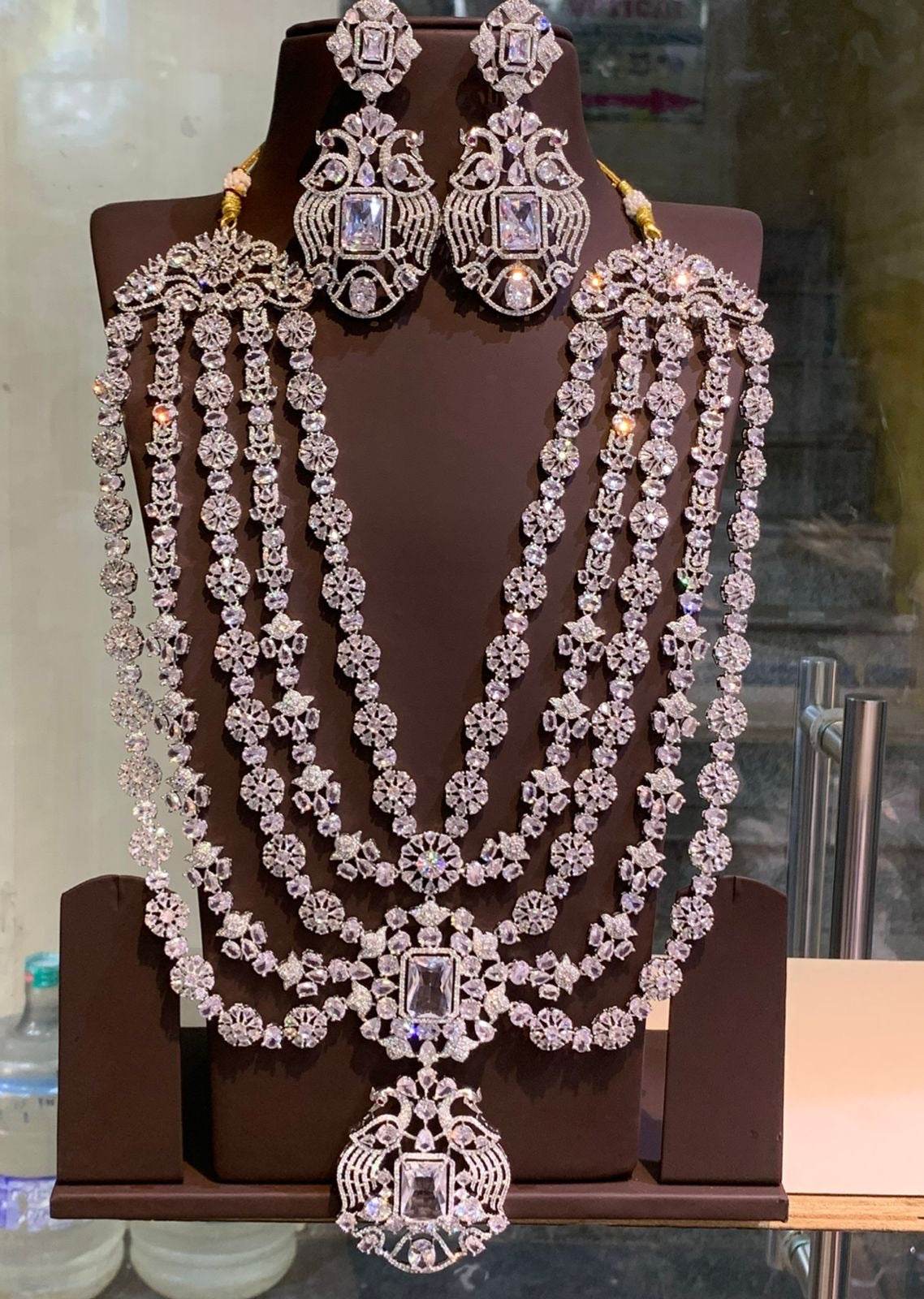 American Diamond Stones Bridal Layer Haram
