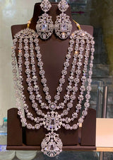 American Diamond Stones Bridal Layer Haram - Nakshatra Jewels