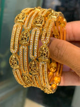 Premium Matt with AD Stone Bangles - Nakshatra Jewels
