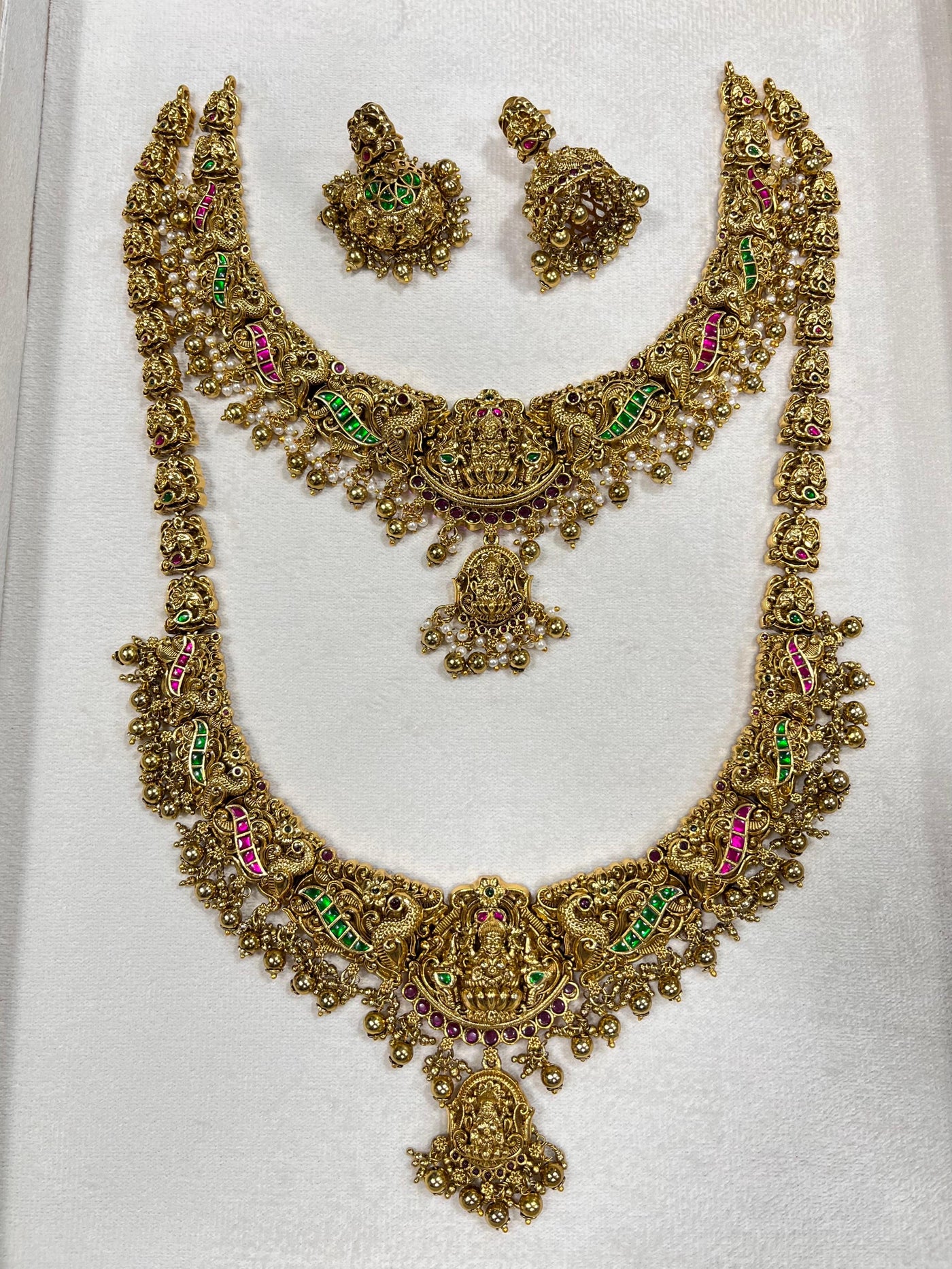 Nakshi Work with AD and Kundan Stones Bridal Combo