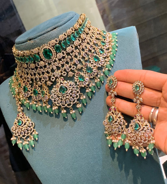 Victorian Polish with AD Stones Bridal Choker