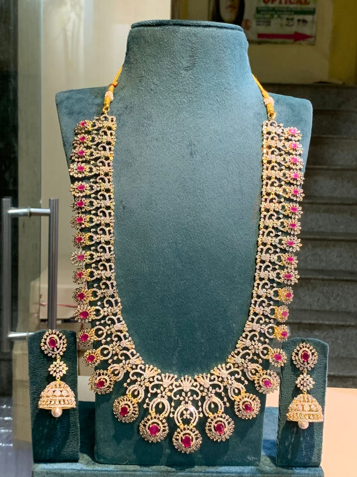 American Diamond Stones Bridal Haram