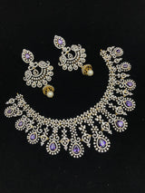 American Diamond Stone Bridal Necklace - Nakshatra Jewels