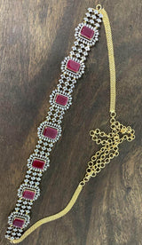 American Diamond Stones Bridal Hip Chain - Nakshatra Jewels