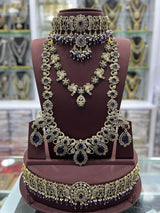 Victorian Polish & AD Stones Bridal Set - Nakshatra Jewels