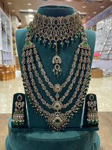 Victorian Polish with AD stones Bridal Set