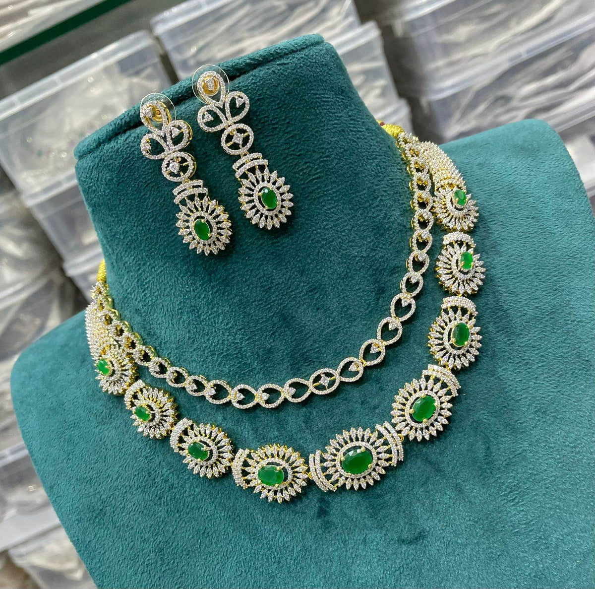 American Diamond Stone Necklace