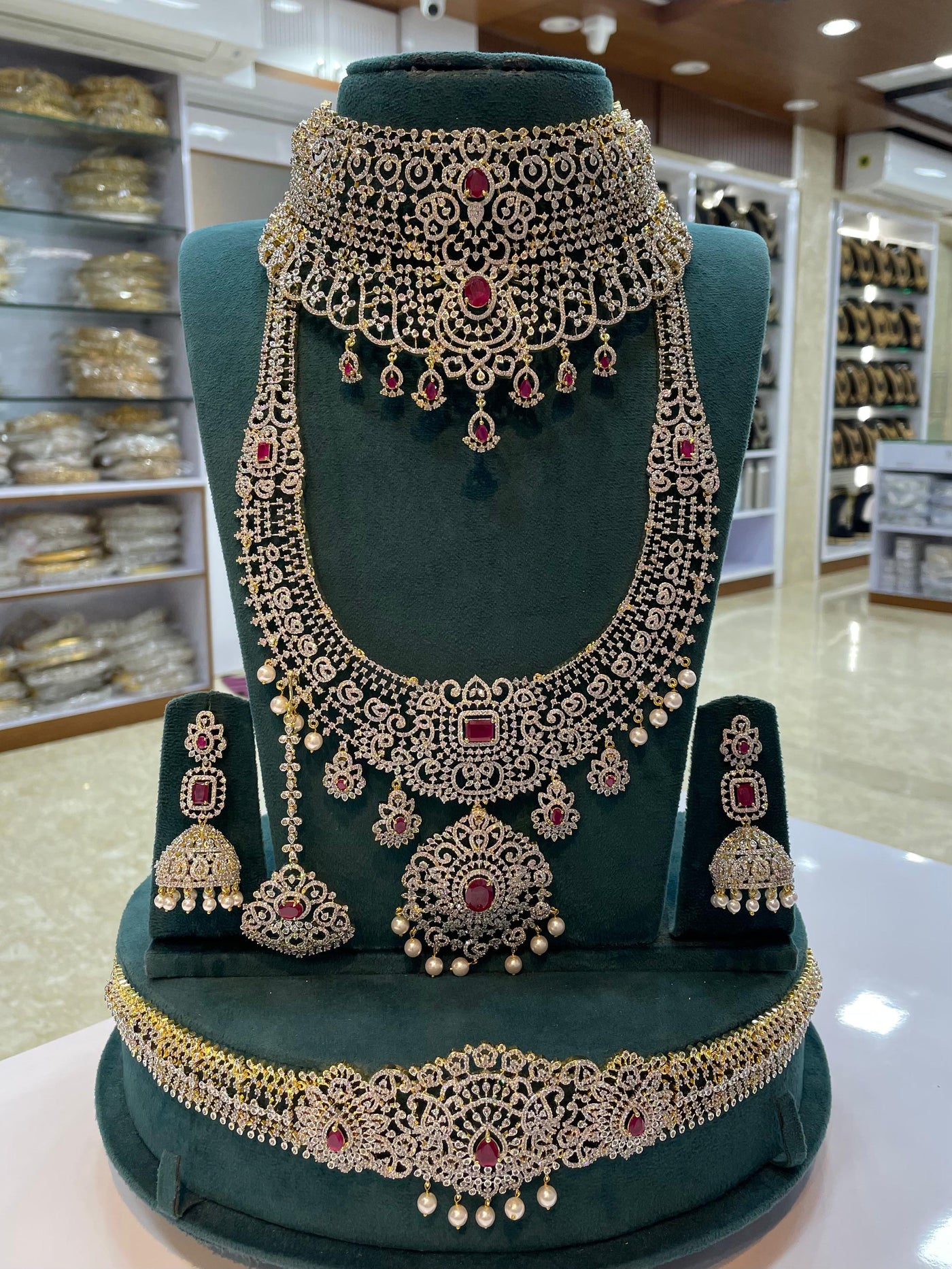 American Diamond Stones Bridal Combo