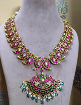 Jaadu Kundan Stones Bridal Mango Haram - Nakshatra Jewels