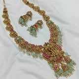 Nakshi Work with Jadau Kundan Stones Haram - Nakshatra Jewels