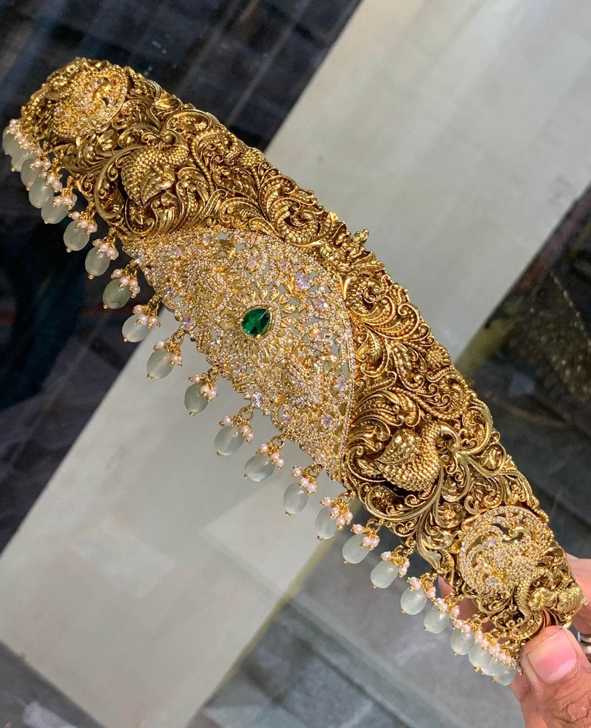 Nakshi Work with AD Stones Bridal Hip Belt