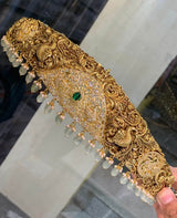Nakshi Work with AD Stones Bridal Hip Belt - Nakshatra Jewels