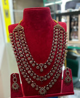 Victorian Polish AD Stones Bridal Layer Haram