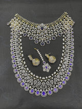 American Diamond Stones Bridal Combo Set - Nakshatra Jewels