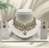 Victorian Polish AD Stones Necklace