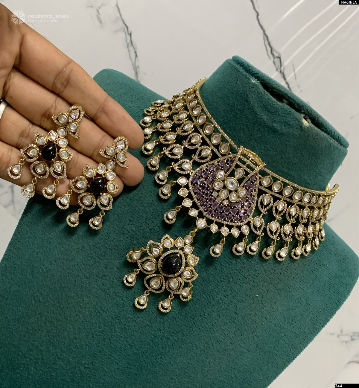 Victorian Polish AD Stones Choker