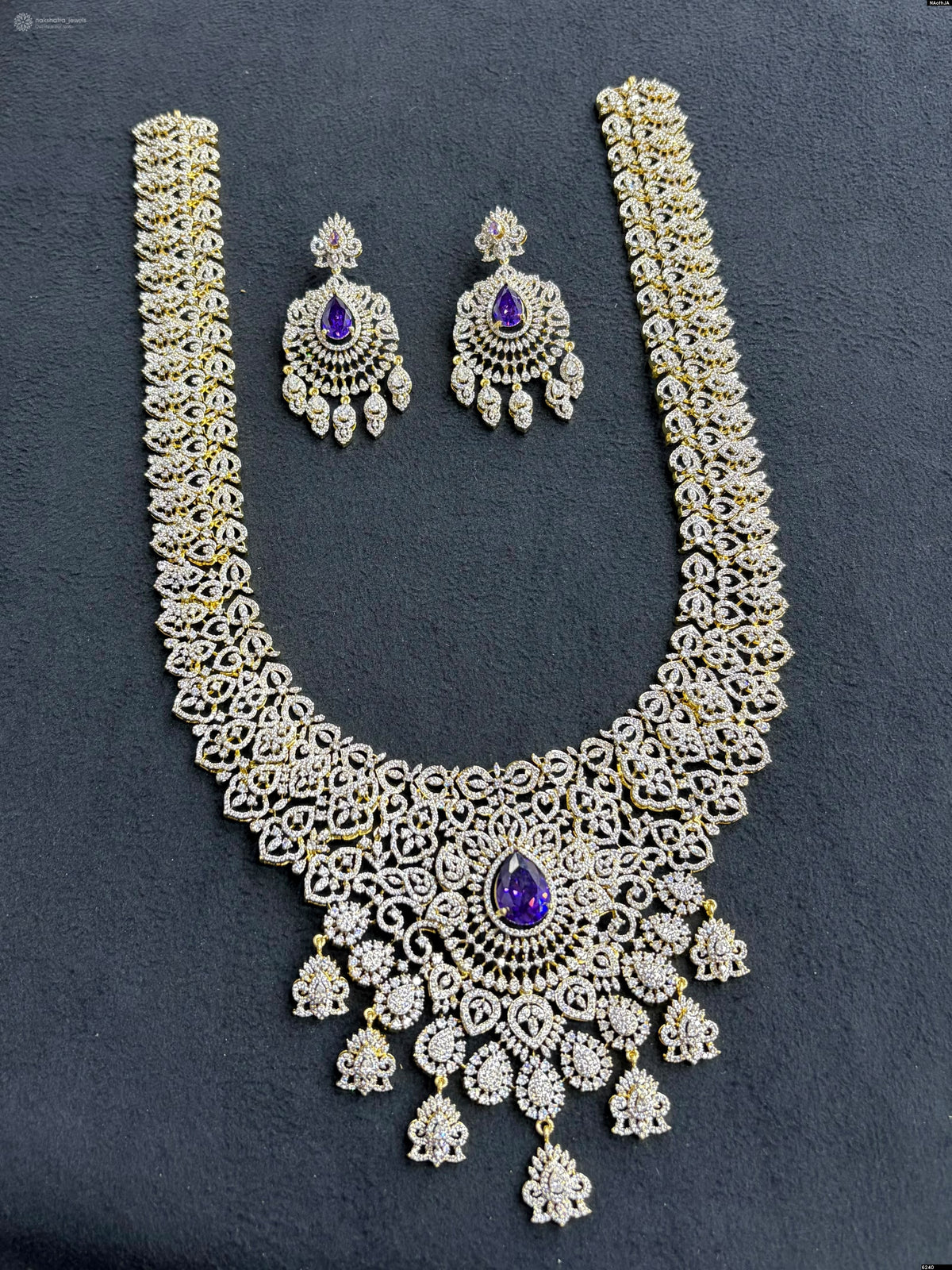 American Diamond Stones Bridal Haram