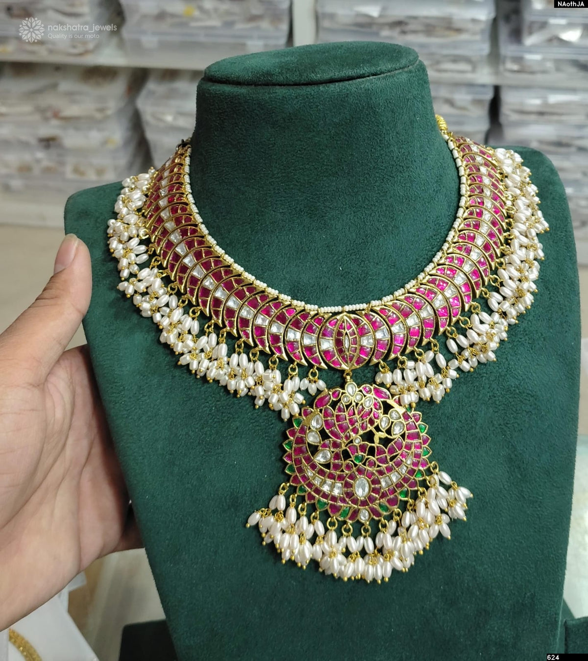 Jaadu Kundan Stones Bridal Necklace