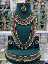 Kempu Stones with Guttapusal Bridal Combo Set