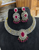 American Diamond Stones Bridal Necklace