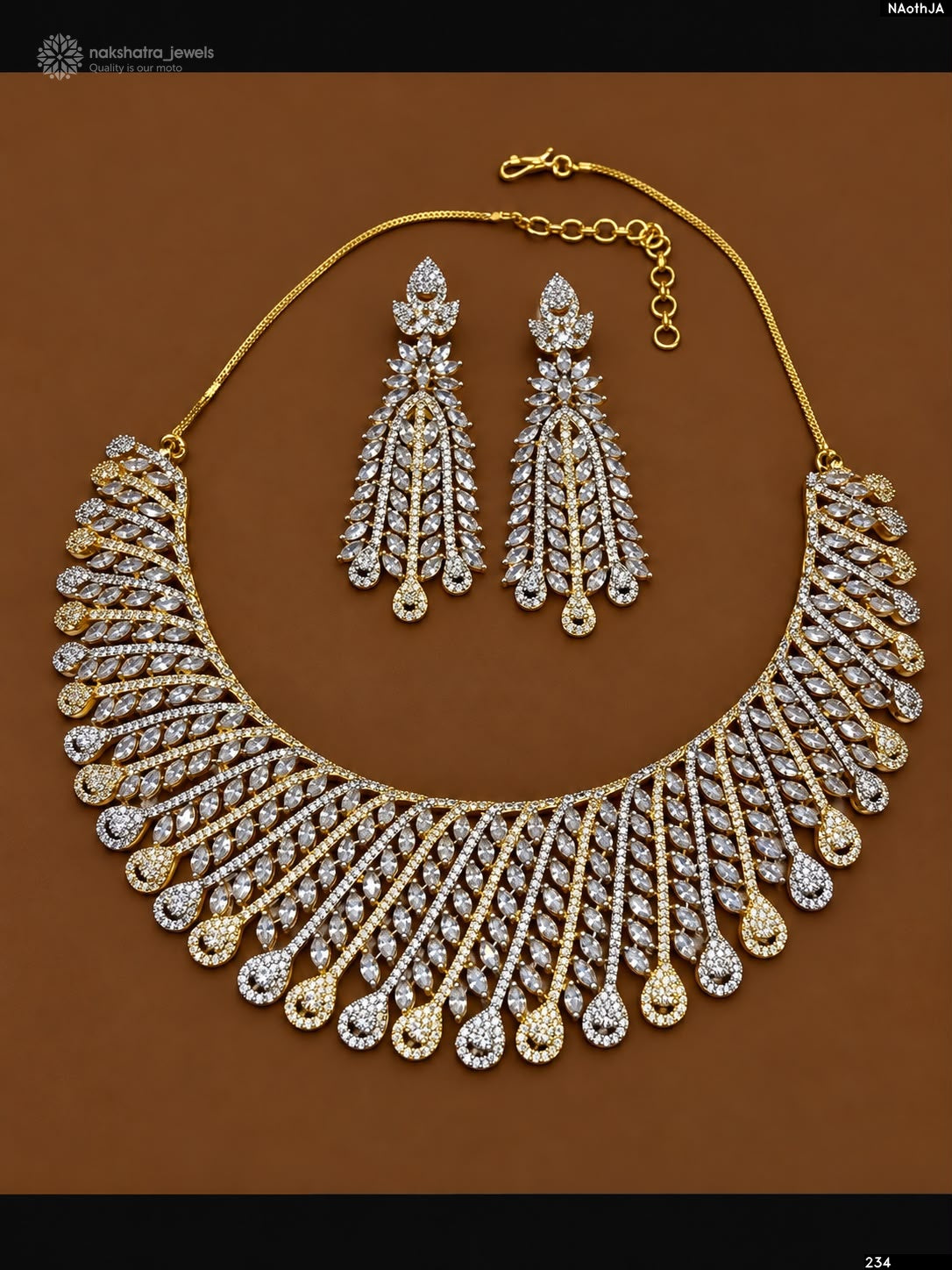 Victorian Polish AD Stones Necklace