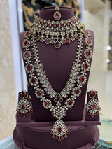 Victorian Polish AD Stones Bridal Combo Set