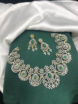 American Diamond Stones Bridal Neck Set - Nakshatra Jewels