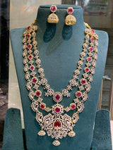 American Diamond Stones Bridal Layer Haram - Nakshatra Jewels