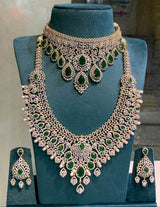 American Diamond Stones Bridal Combo Set - Nakshatra Jewels
