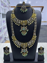 Victorian Polish with AD Stones and Nakshi work Combo Set - Nakshatra Jewels