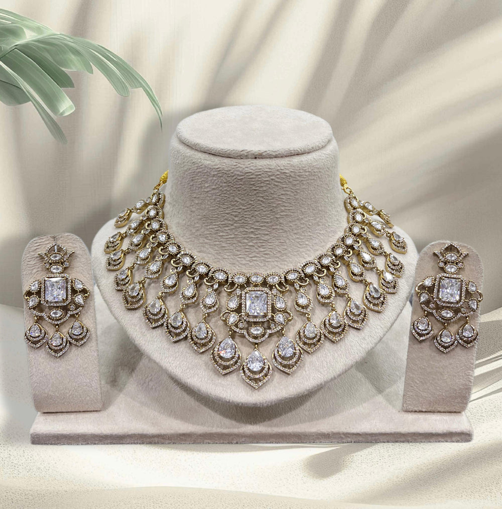 Moissanite Stones Bridal Necklace