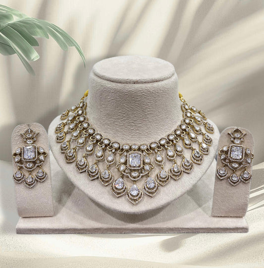 Moissanite Stones Bridal Necklace