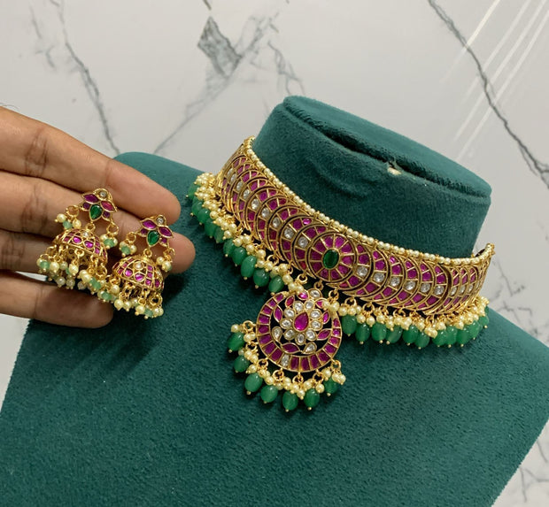 Jaadu Kundan Stones Bridal Choker