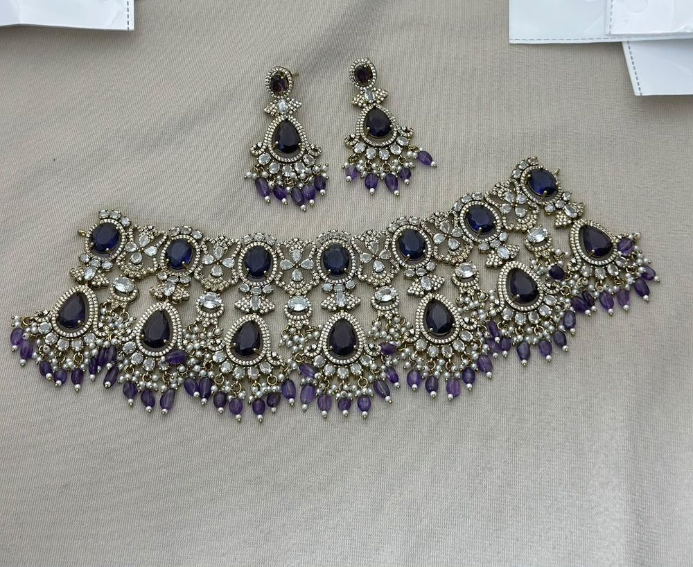 Victorian Polish with AD Stones Bridal Choker