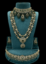 Victorian Polish AD Stones Bridal Set - Nakshatra Jewels