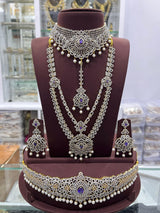 American Diamond Stones Bridal Combo Set