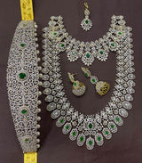 American Diamond Stones Bridal Combo set - Nakshatra Jewels