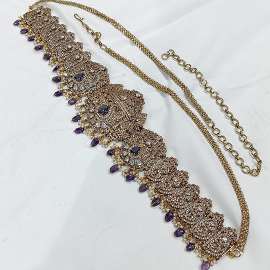 Victorian Polish AD Stone Bridal Hip Chain