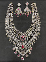 American Diamond Stones Bridal Haram - Nakshatra Jewels