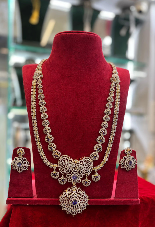 American Diamond Stones Bridal Layer Haram