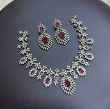 AD Stones Necklace (Silver Polish)
