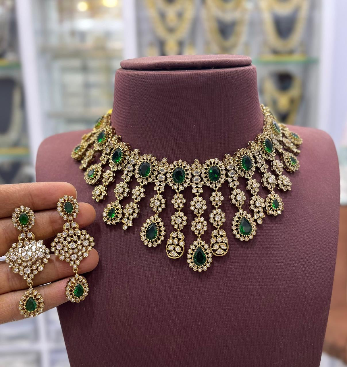 Victorian Polish with AD Stones Bridal Choker