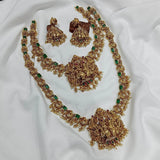 Nakshi Work with AD Stones Bridal Combo Set - Nakshatra Jewels