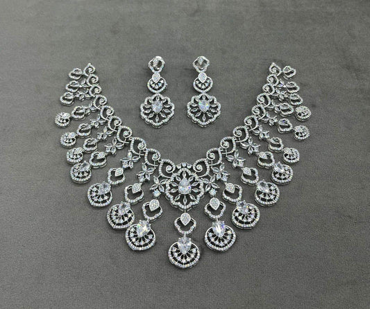 Moissanite & AD Stones Bridal Choker - Nakshatra Jewels