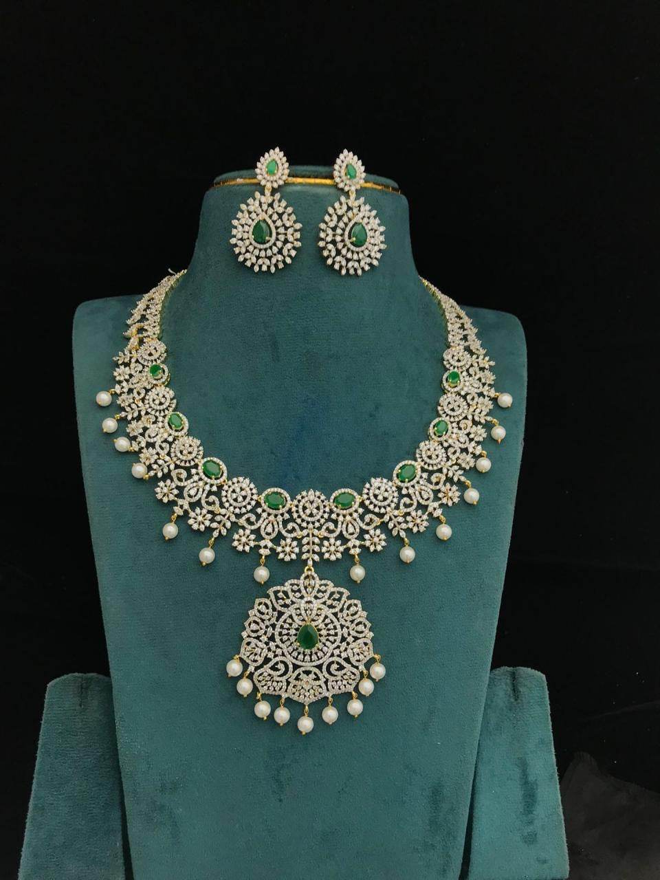 American Diamond Stones Bridal Necklace